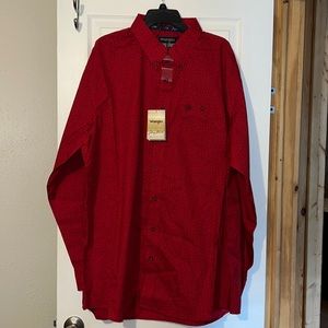 Wrangler George Strait Relaxed Fit Long Sleeve Dress Shirt - Mens 2XT